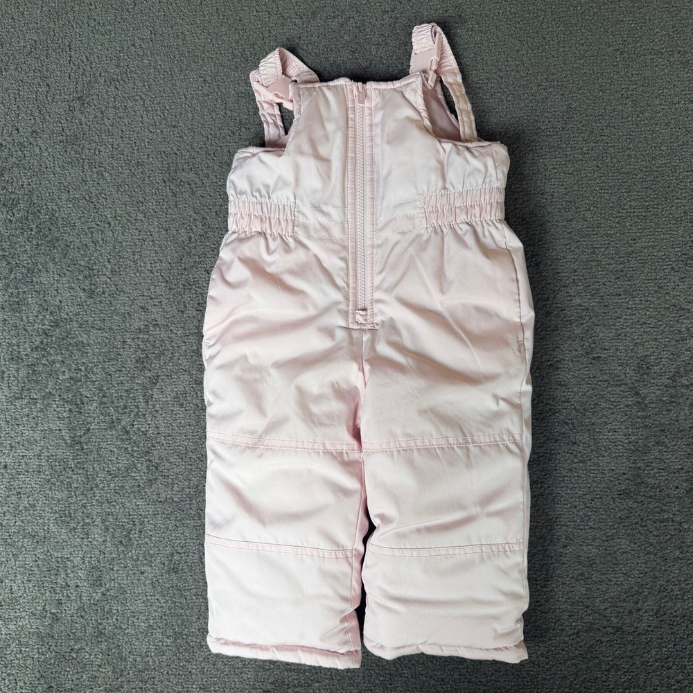 Carters Toddler Girls Light Pink Insulated Winter Snow Bibs Size 2T C222CS61